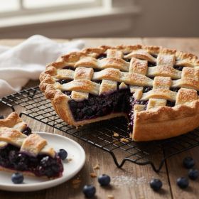 Classic Blueberry Pie with Lattice Crust
