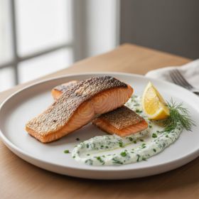 Seared Salmon with Crispy Skin