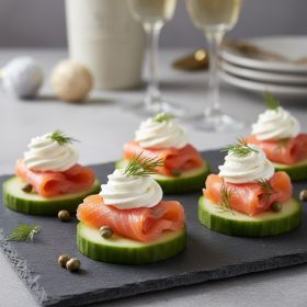 Smoked Salmon Cucumber Bites