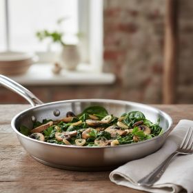 Sauteed Spinach with Mushrooms and Garlic