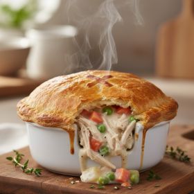 Individual Chicken Pot Pie with Homemade Crust