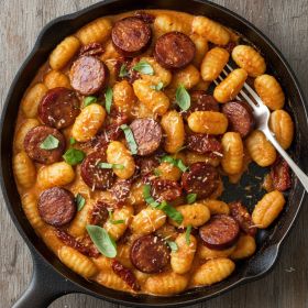 Smoked Sausage Gnocchi with Sun-Dried Tomatoes