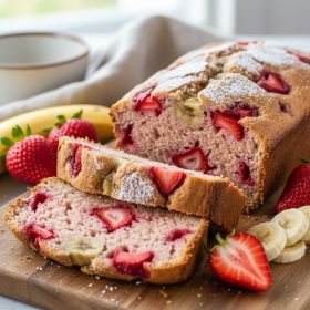 Gluten-Free Strawberry Banana Loaf