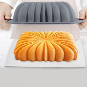 1pc Silicone Toast Cake Pan Rectangle Flower Shaped Cake Baking Pan Baking Tool Toast Pan Cake Mold [H2VPTV]