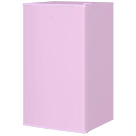 3.2 Cu.Ft Mini Fridge with Freezer, Single Door Compact Refrigerator with Adjustable Thermostat, Reversible Door, Pink [755GLX]