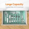 Silverware Drawer Organizer, Expandable Utensil Tray for Kitchen, BPA Free Flatware and Cutlery Holder, Adjustable Plastic - Polypropylene [7E708T]