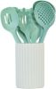 Kitchen Utensils Set, 8pcs - Nonstick Cooking Tools with Utensil Holder - Nylon Spoon, Ladle, Skimmer, Spaghetti Server, and - Nylon [7E71NX]