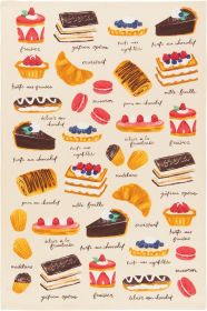 Patisserie Printed Kitchen Towel, 18x28 inches