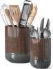 Utensil Holder for Kitchen Counter, 7.3"+5.4" Fluted Ceramic Utensil Crock Organizer for Countertop, Heavy Large Holder for - Ceramic [7E7GC8]