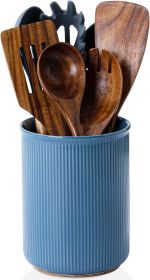 Utensil Holder, Extra Large Utensil Crock, Stable Ceramic Utensil Organizer, Cooking Tool - Ceramic - 7E7VAP