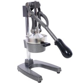 Cast Iron Citrus Juicer , Extra-Large Commercial Grade Manual Hand Press , Heavy Duty Countertop Squeezer for Fresh Orange Juice ,grey color