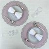 Linen Cotton Placemats Set of 4 Scalloped Flower Embroidery Place Mats 15'' Natural Linen - Cotton - 7EX798