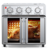 Pizza Oven Bread Machine Oven 26QT Large Capacity French Double Door Air Fryer 1700w 14 Preset Menus 7-in-1 Multifunctional