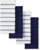Albany Kitchen Towel 4-Pack Set, Cobalt Blue/White, 16"x26"