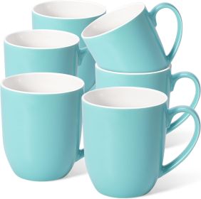 16 oz Large Coffee Mugs Set of 6 Ceramic Coffee Mug White Coffee Cups Tea Cups Idea Gift for Women Men House Warming Gifts - Ceramic [7RDU0T]