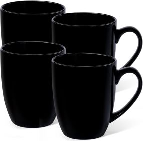 16 oz Large Coffee Mugs Set of 4 Ceramic Coffee Mug White Coffee Cups Tea Cups Idea Gift for - Ceramic - 7RDUQ6