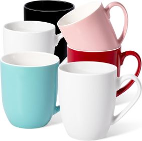 16 oz Large Coffee Mugs Set of 6 Ceramic Coffee Mug White Coffee Cups Tea Cups Idea Gift for - Ceramic - 7RDUVX