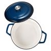 Enameled Cast Iron Dutch Oven, 6 Quart Pot with Lid and Dual Handles, Heavy-Duty Durable Cookware Pan, Oven Induction