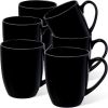 16 oz Large Coffee Mugs Set of 6 Ceramic Coffee Mug White Coffee Cups Tea Cups Idea Gift for - Ceramic - 7RM9XX