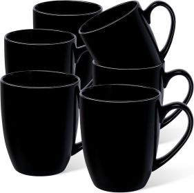 16 oz Large Coffee Mugs Set of 6 Ceramic Coffee Mug White Coffee Cups Tea Cups Idea Gift for - Ceramic - 7RM9XX