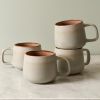 Large Ceramic Coffee Mugs Set of 4 | 16 oz Stoneware Coffee Cups | Lead-Free, Non-Toxic | Microwave and Dishwasher Safe | - Stoneware [7RMAJP]