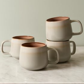 Large Ceramic Coffee Mugs Set of 4 | 16 oz Stoneware Coffee Cups | Lead-Free, Non-Toxic | Microwave and Dishwasher Safe | - Stoneware [7RMAJP]