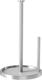 Paper Towel Holder Countertop, Standing Paper Roll Holder with Anti Slip Weighted Base, Stainless Steel Freestanding Paper - Metal [7RMHG6]