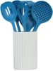 Kitchen Utensils Set, 8pcs - Nonstick Cooking Tools with Utensil Holder - Nylon Spoon, Ladle, Skimmer, Spaghetti Server, and - Nylon [7RMKK6]