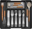 Silverware Drawer Organizer, Expandable Utensil Tray for Kitchen, BPA Free Flatware and - Plastic - 7RMM16