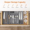 Silverware Drawer Organizer, Expandable Utensil Tray for Kitchen, BPA Free Flatware and - Plastic - 7RMM6P