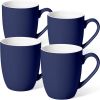 16 oz Large Coffee Mugs Set of 4 Ceramic Coffee Mug White Coffee Cups Tea Cups Idea Gift for - Ceramic - 7RMS32