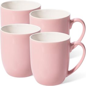 16 oz Large Coffee Mugs Set of 4 Ceramic Coffee Mug White Coffee Cups Tea Cups Idea Gift for - Ceramic - 7RMS3T