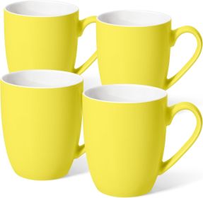 16 oz Large Coffee Mugs Set of 4 Ceramic Coffee Mug White Coffee Cups Tea Cups Idea Gift for - Ceramic - 7RMSF8