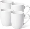 16 oz Large Coffee Mugs Set of 4 Ceramic Coffee Mug White Coffee Cups Tea Cups Idea Gift for - Ceramic - 7RMSFP