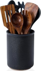 Utensil Holder, Extra Large Utensil Crock, Stable Ceramic Utensil Organizer, Cooking Tool Organizer Set for Kitchen Counter - Ceramic [7RMZA2]