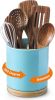 3 Compartment Utensil Holder, Extra Large Utensil Crock, Stable Ceramic Utensil Organizer, Cooking Tool Organizer Set for - Cork [7RMZP8]