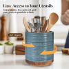 360° Rotating Extra Large Cooking Utensil Holder, 7.6" Kitchen Utensil Holder for Countertop - Ceramic - 7RMZQX