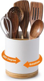 3 Compartment Utensil Holder, Extra Large Utensil Crock, Stable Ceramic Utensil Organizer, Cooking Tool Organizer Set for - Cork [7RZ1PJ]