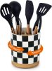 3 Compartment Utensil Holder, Extra Large Utensil Crock, Stable Ceramic Utensil Organizer, Cooking Tool Organizer Set for - Cork [7RZ1R8]