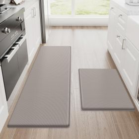Kitchen Mats, 2PCS Kitchen Rugs, Cushioned Anti Fatigue Kitchen Mats for Floor, Non-Slip Standing Desk Mat, Waterproof - Polyvinyl Chloride [7RZ1UP]