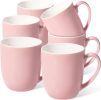 16 oz Large Coffee Mugs Set of 6 Ceramic Coffee Mug White Coffee Cups Tea Cups Idea Gift for - Ceramic - 7RZ51T
