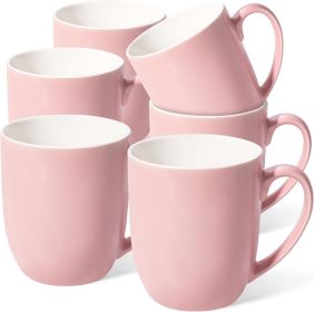 16 oz Large Coffee Mugs Set of 6 Ceramic Coffee Mug White Coffee Cups Tea Cups Idea Gift for - Ceramic - 7RZ51T