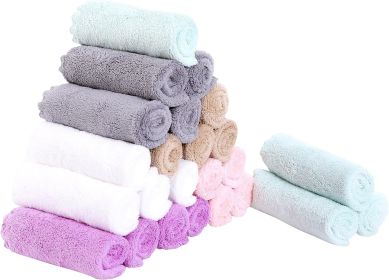 24 Pack Kitchen Dishcloths - Does Not Shed Fluff - Reusable Dish Towels, Dish cloths, Super - Microfiber - 7RZ536