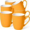 16 oz Large Coffee Mugs Set of 6 Ceramic Coffee Mug White Coffee Cups Tea Cups Idea Gift for - Ceramic - 7RZ5B8