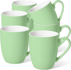 16 oz Large Coffee Mugs Set of 6 Ceramic Coffee Mug White Coffee Cups Tea Cups Idea Gift for - Ceramic - 7RZ5BP