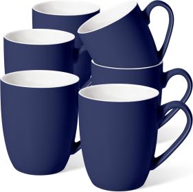 16 oz Large Coffee Mugs Set of 6 Ceramic Coffee Mug White Coffee Cups Tea Cups Idea Gift for - Ceramic - 7RZ5C6