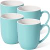 16 oz Large Coffee Mugs Set of 4 Ceramic Coffee Mug White Coffee Cups Tea Cups Idea Gift for - Ceramic - 7RZ5JT