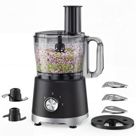 Food Processor 10.5 Cup, Vegetable Chopper 5 Blades 3 Modes, Large Capacity, Dishwasher Safe - black - 7RZ8Q6