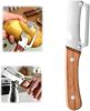 Multi-Functional Vegetable Peeler fo Kitchen: 2 in 1 Stainless Steel Peeler with Wooden Handle - Stainless Steel - 7RZ9N8