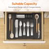 Silverware Drawer Organizer, Expandable Utensil Tray for Kitchen, BPA Free Flatware and - Plastic - 7RZC52